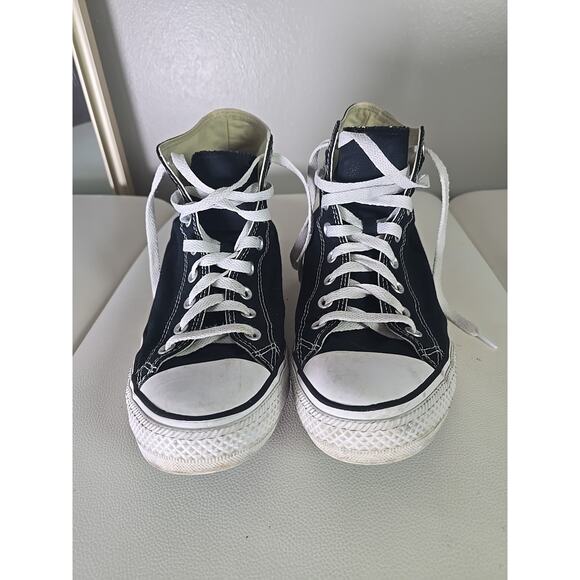 Converse Shoes Mens Size 10 All Star Chuck Taylor High Top Black Canvas - Picture 1 of 8